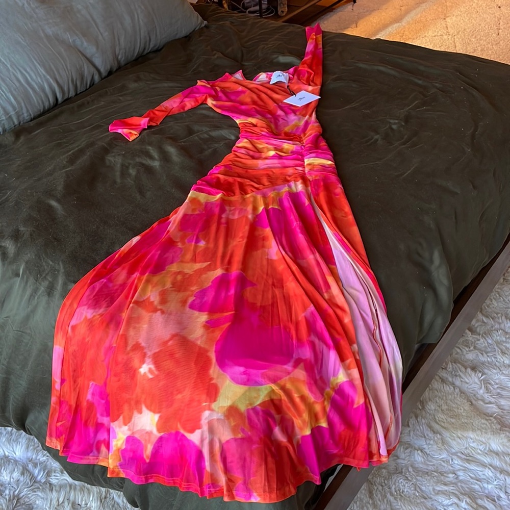 Olivia Maxi Dress Orange Floral